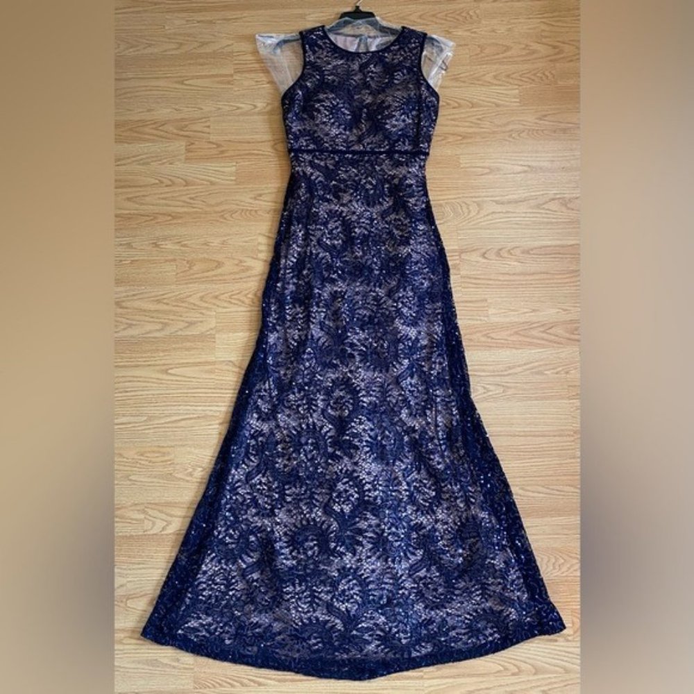 R&M Richards Blue Gown Dress Women’s Size 6